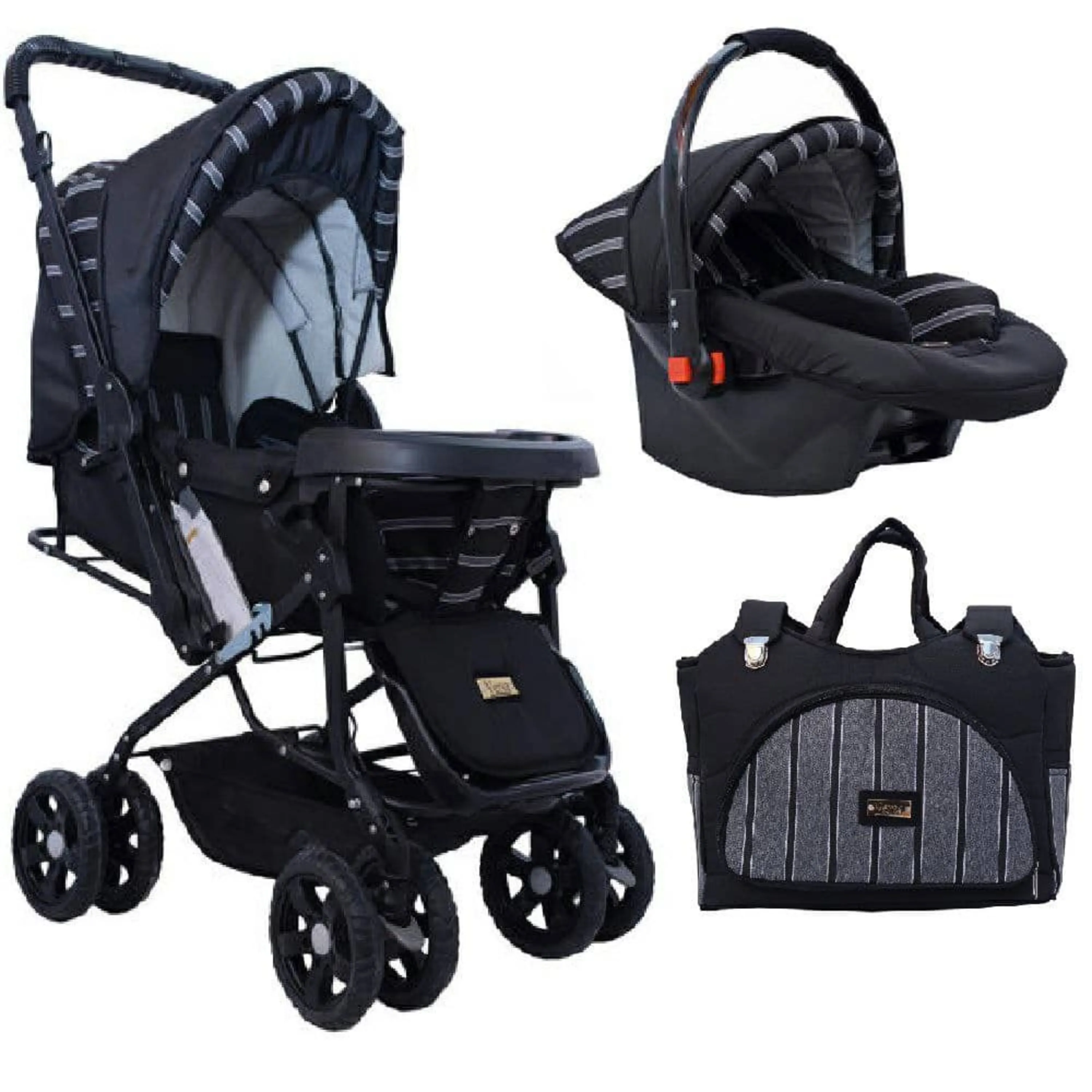 ست کالسکه دلیجان راه راه زغالی